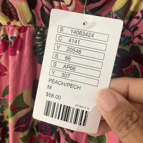 Anthropologie Women's Strap Floral Dress Size M New with Tags Boho Summer Vacay - Picture 3 of 9